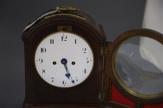 Dwerrihouse Carter & Son, Berkeley Square. A George III mahogany cased hour repeating bracket clock, width 11.25in. depth 8in. height 1